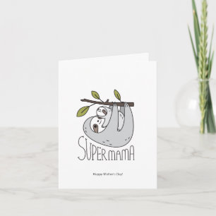 Super Mama Sloth Card