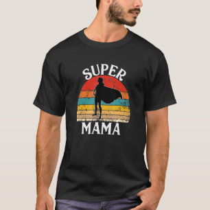 Super Mama Spanish Mum Woman Hero With Cape T-Shirt