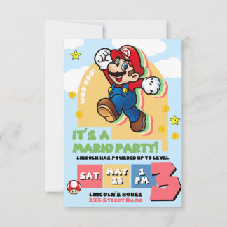 Super Mario Birthday Invitation