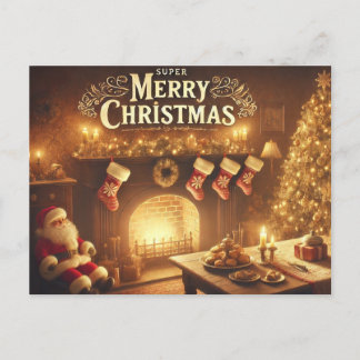 Super Merry Christmas  Postcard