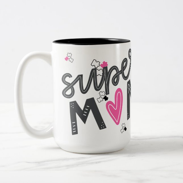 Super mom Autism appreciation Coffee mug (Left)