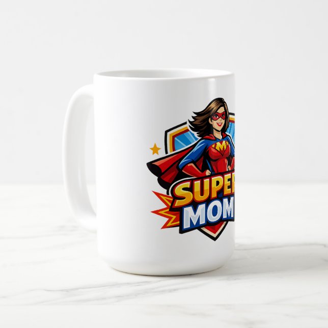 Super Mom Coffee Mug (Front Left)