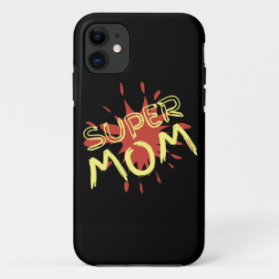 SUPER MOM funny mother's day gift idea iPhone 11 Case