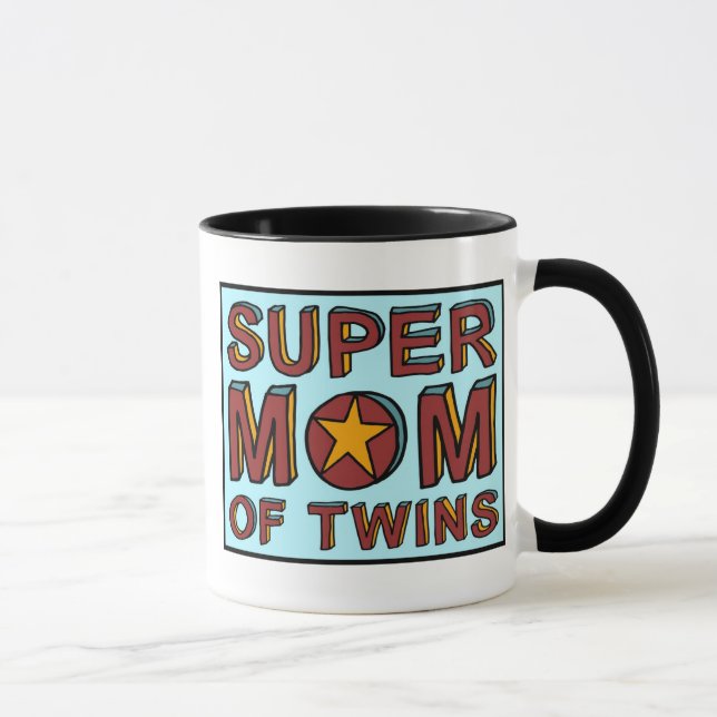 SUPER MOM OF TWINS MUG (Right)