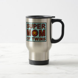 SUPER MOM OF TWINS TRAVEL MUG