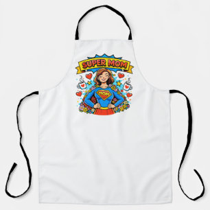 Super Mom: The Floral Superheroine Apron
