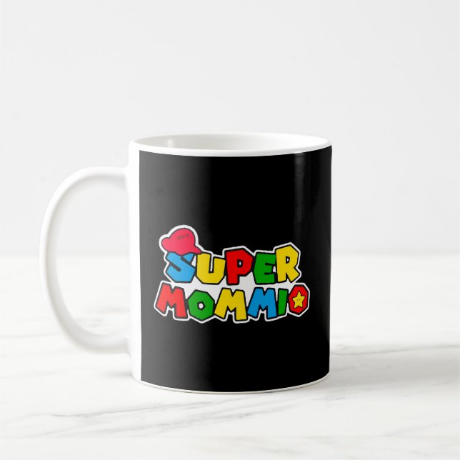 Super-Mommio' Mum Mummy Mother Video Game Coffee Mug (Left)