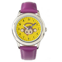 Super Monkey Face on Sunburst Background