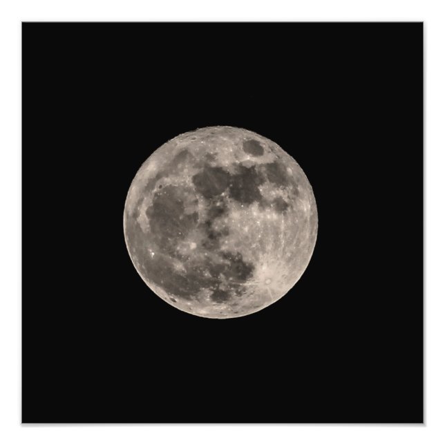 Super Moon November 2016 Photo Print Image (Front)