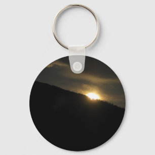 Super Moon over Washington Mountain Key Ring