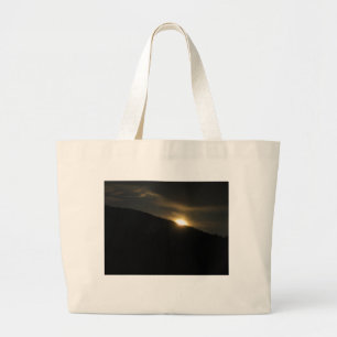 Super Moon over Washington Mountain Large Tote Bag