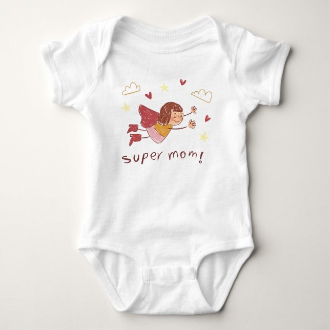 super mum baby bodysuit (Front)