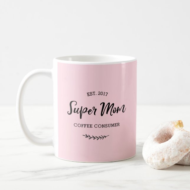 Super Mum coffee consumer mug (With Donut)