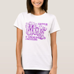 Super Mum decorative purple kids names top