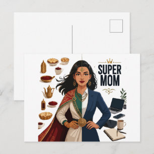 Super Mum Dual Life Professional and Traditional  Postcard