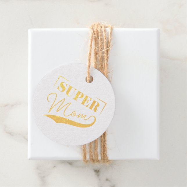 Super Mum Favour Tags (With Box)