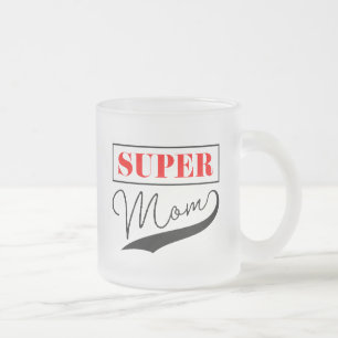 Super Mum  Frosted Glass Coffee Mug