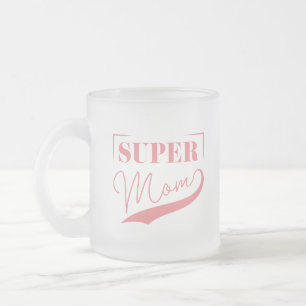 Super Mum Frosted Glass Coffee Mug