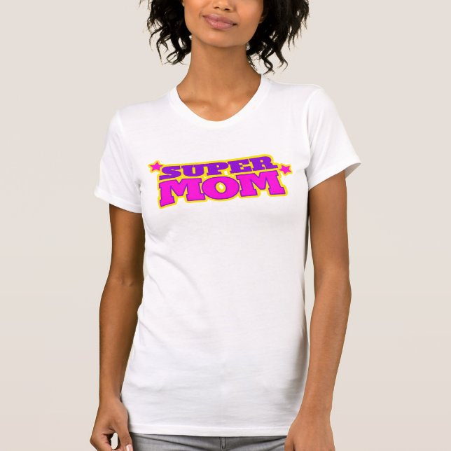 Super mum graphic text slogan t-shirt (Front)