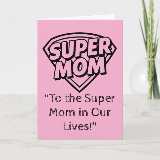Super Mum Greeting Card for Mother's Day (Front)