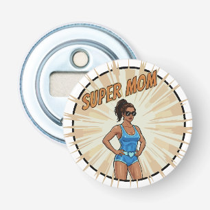 Super Mum Hero Comic Book Style Mother's Day Gift Bottle Opener