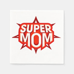 Super Mum Logo Napkins