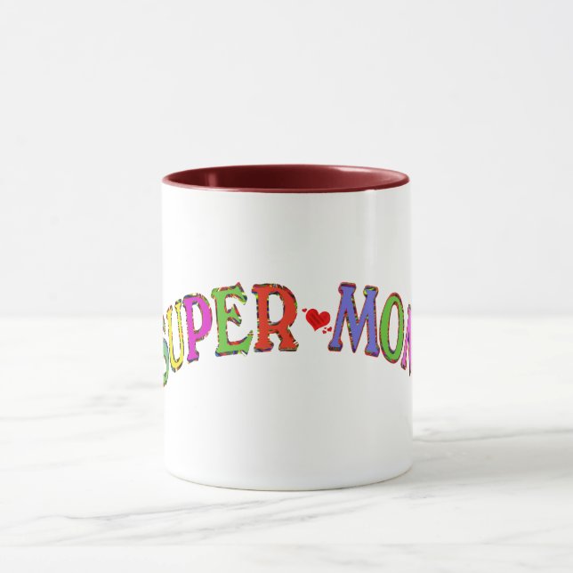 super mum mother's day mug gift idea (Center)