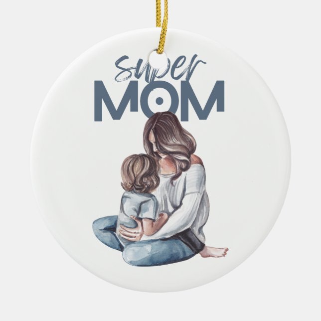 Super Mum Mother'S Day Ornament (Front)