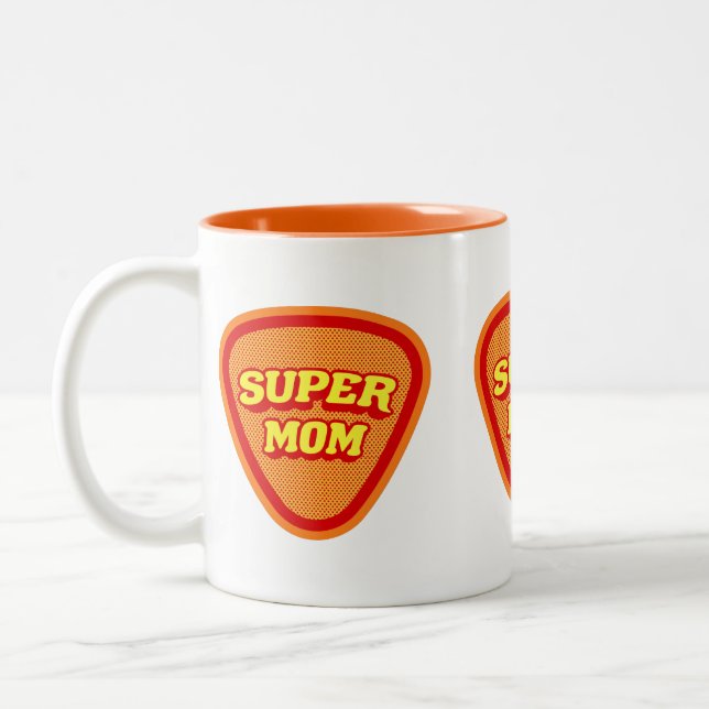 Super Mum Mother's Day Two-Tone Coffee Mug (Left)