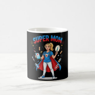 Super Mum Nurse Superhero Typography Coffee Mug