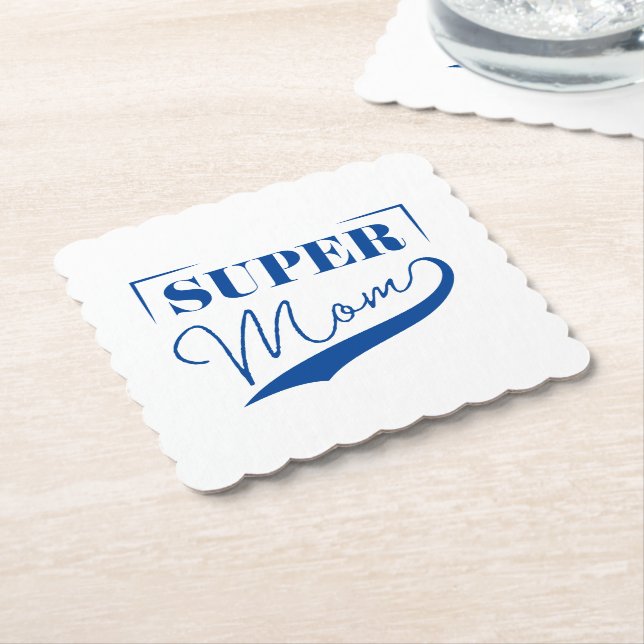 Super Mum Paper Coaster (Angled)
