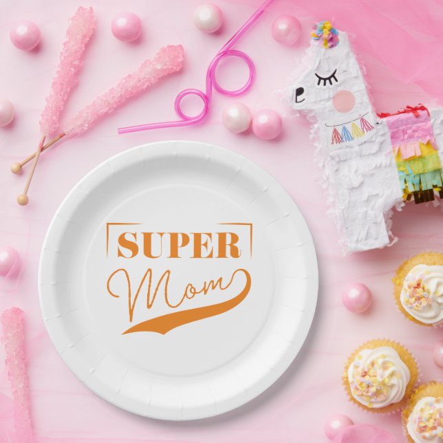 Super Mum Paper Plate (Party)