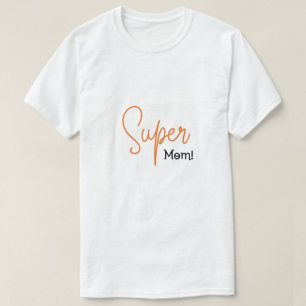 Super Mum Print Modern White Men's tshirts