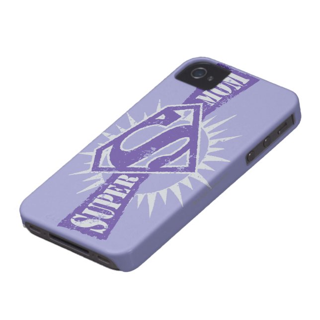 Super Mum Purple Starburst Case-Mate iPhone Case (Bottom)