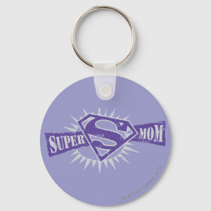 Super Mum Purple Starburst Key Ring