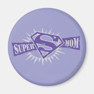 Super Mum Purple Starburst Magnet
