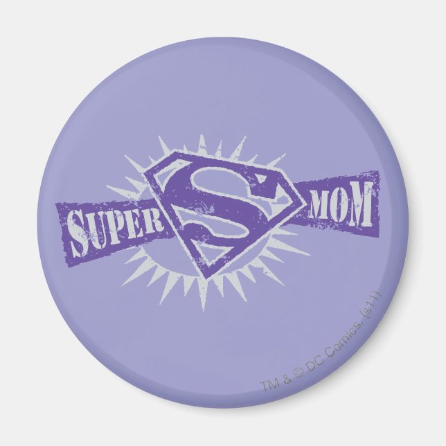 Super Mum Purple Starburst Magnet (Front)