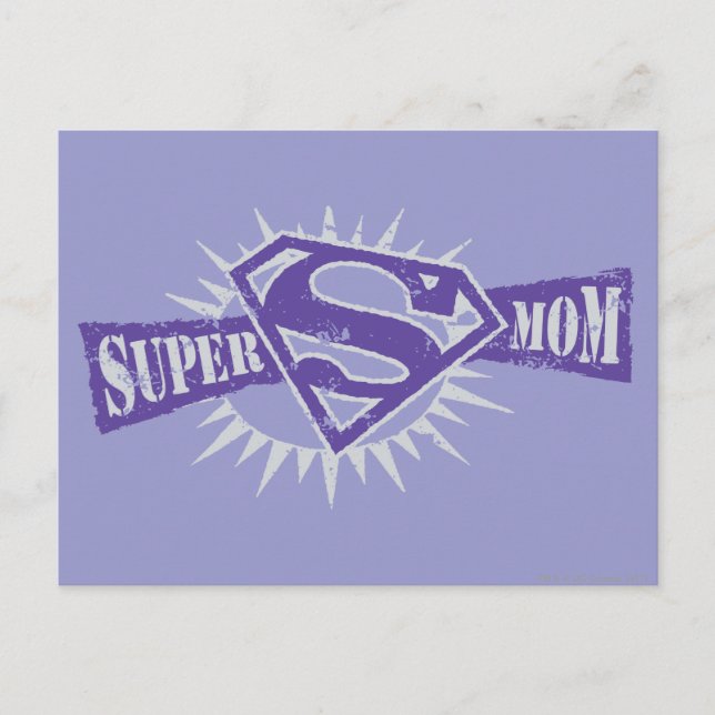 Super Mum Purple Starburst Postcard (Front)