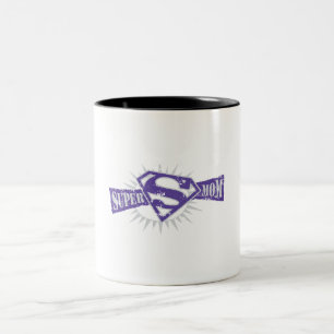 Super Mum Purple Starburst Two-Tone Coffee Mug