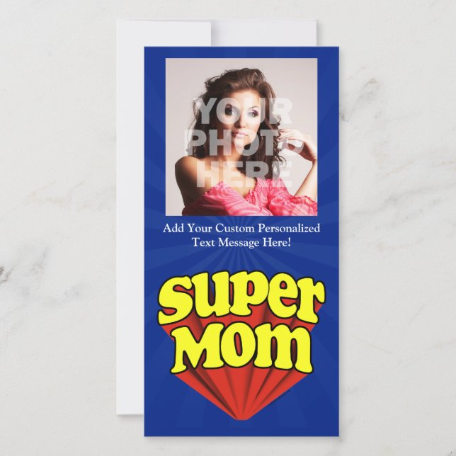 Super Mum Red/Yellow/Blue Superhero Mother's Day (Front)