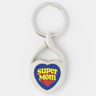 Super Mum Red/Yellow/Blue Superhero Mother's Day Key Ring