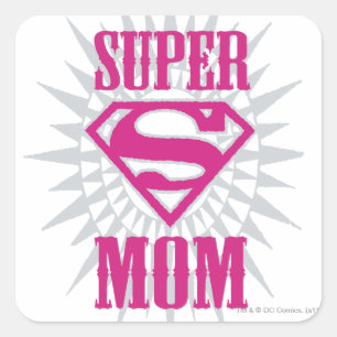 Super Mum Starburst Square Sticker