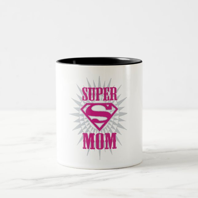 Super Mum Starburst Two-Tone Coffee Mug (Center)