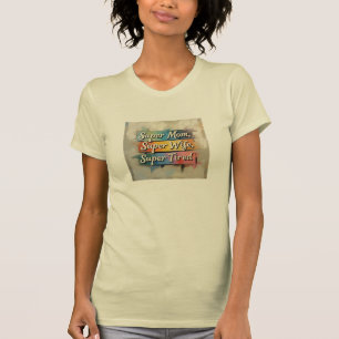 Super Mum Super Wife Super Tired Stripes T-Shirt