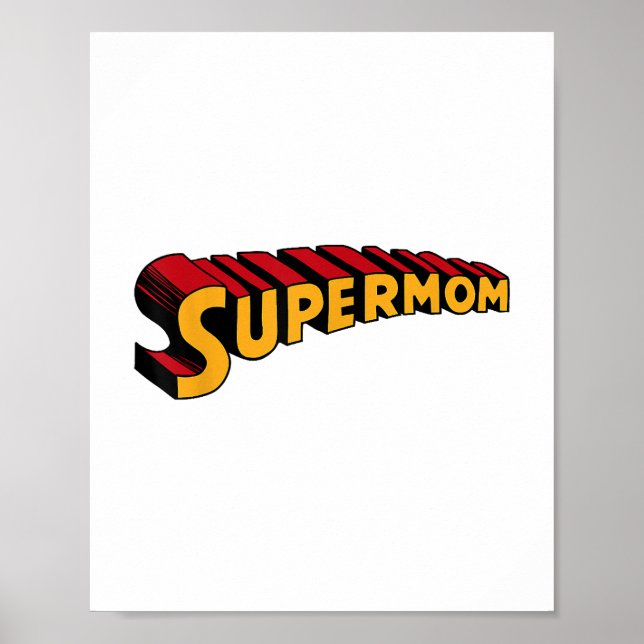 Super mum Superhero Mum funny Super Mum Poster (Front)