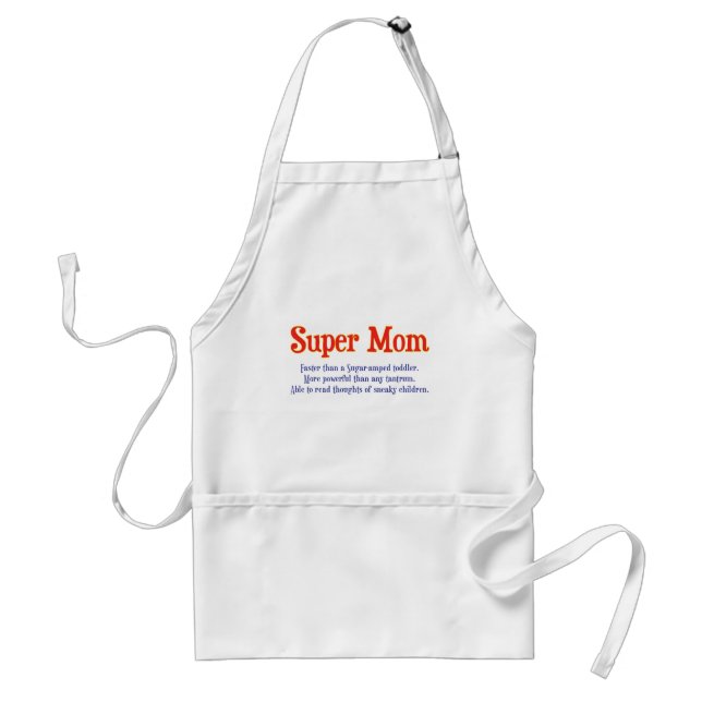Super Mum with super powers t-shirts and gifts. Standard Apron (Front)