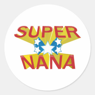 SUPER NANA CLASSIC ROUND STICKER