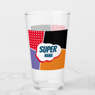 SUPER NANA Comic Style Glass