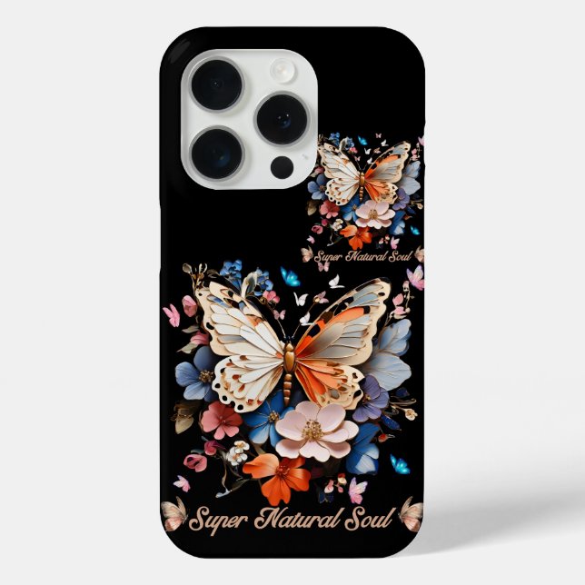 Super Natural Soul: Butterfly Garden Art Case-Mate iPhone Case (Back)