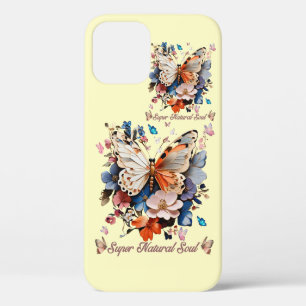 Super Natural Soul: Butterfly Garden Art iPhone 12 Case